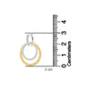 925 Sterling Silver CZ Interlocking Two-Tone Beaded Double Hoop Drop Dangle Earrings for Women Teen