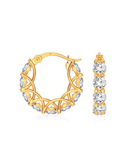 Flash Gold Click-Top Hoop Earrings