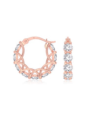 Rose Gold Click-Top Hoop Earrings