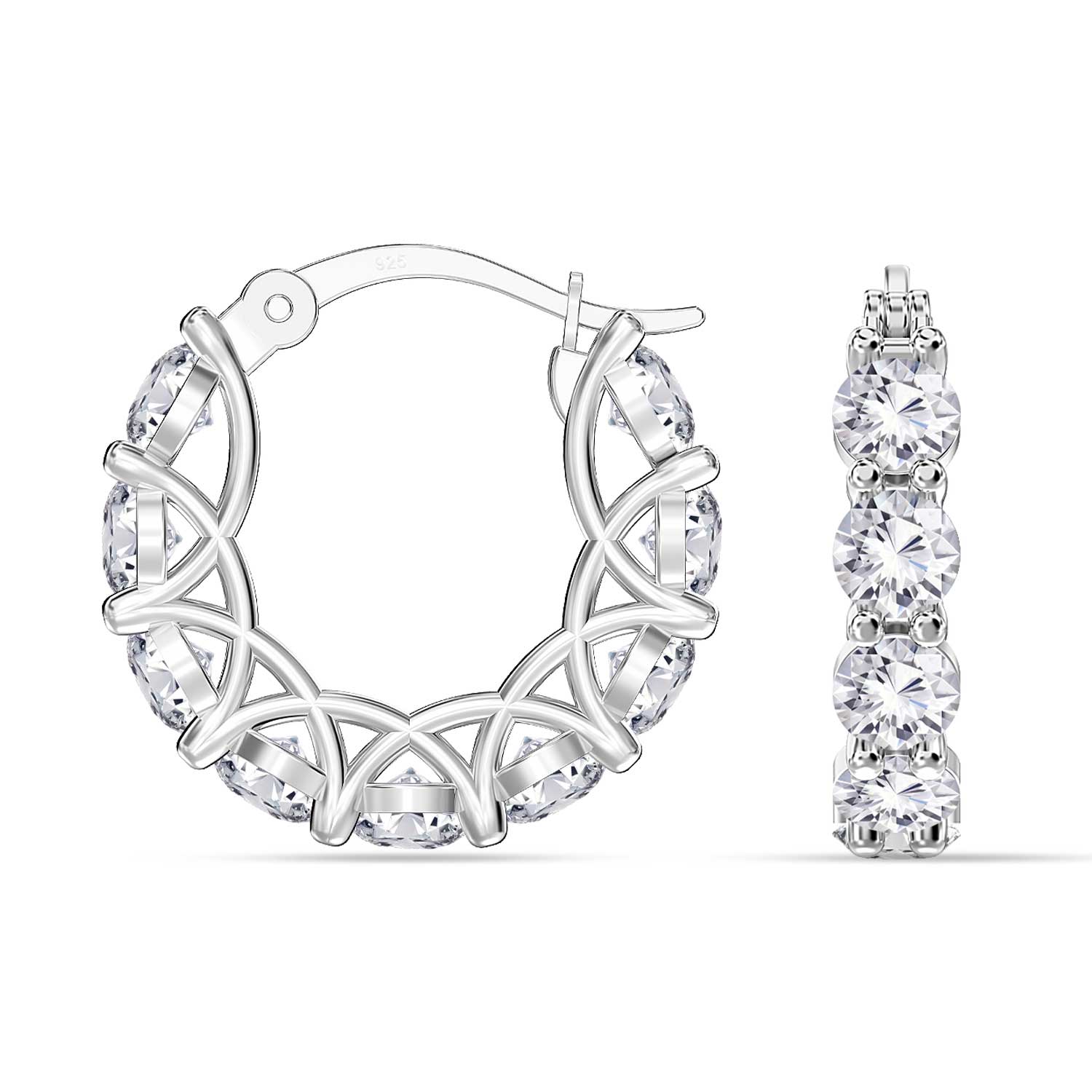 Gold Click-Top Hoop Earrings