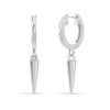 925 Sterling Silver Hypoallergenic Huggie Hoop Spike Drop Dangle Earrings for Women