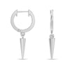 925 Sterling Silver Hypoallergenic Huggie Hoop Spike Drop Dangle Earrings for Women