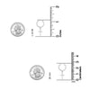 925 Sterling Silver Religious Dangling Charm Cross Shaped Classic Christian Huggie Hoop Earrings for Men and Women