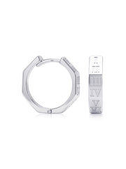 Men's Silver Huggie Earrings