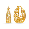 925 Sterling Silver Small Mesh Filigree Handmade Round Basket Weaven Hoop Earrings for Women Teen