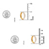 925 Sterling Silver 14K Gold Plated CZ Hypoallergenic Cute Colorful Chunky Huggie Hoop Earrings for Women Teen