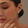 925 Sterling Silver 14K Gold Plated CZ Butterfly Sparkly Crystal Huggie Hoops Earrings for Women