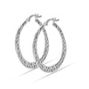 925 Sterling Silver Handmade Lightweight Textured Full Circle Minimal Open Hoop Earrings for Women
