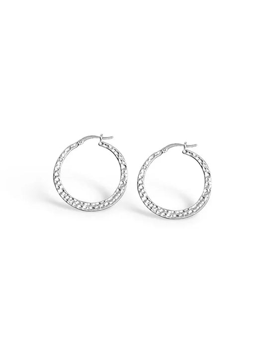 Handmade Textured Full-Circle Hoops