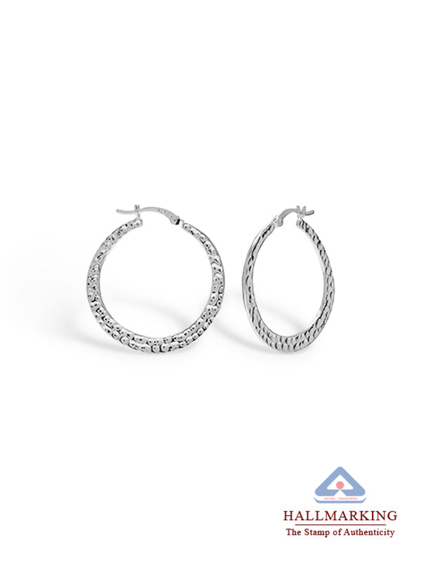 Handmade Textured Full-Circle Hoops