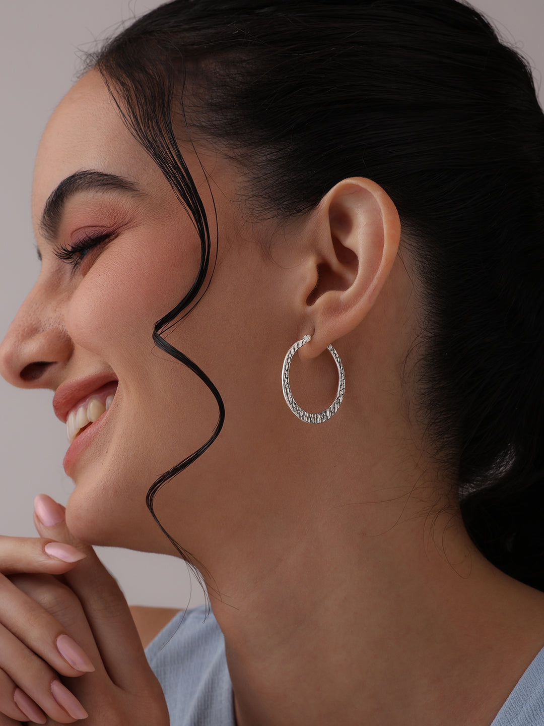 Handmade Textured Full-Circle Hoops