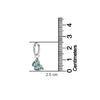 925 Sterling Silver Cubic Zirconia Antique Blue Butterfly Drop Hoop Earrings for Teen