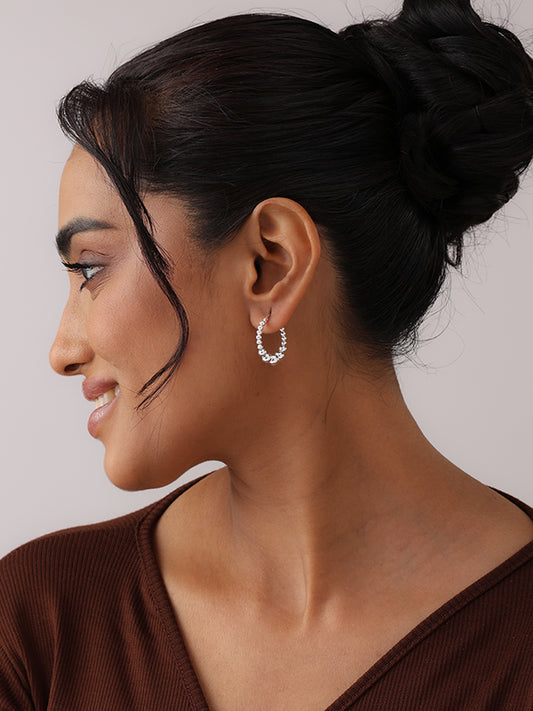 Classic Beaded Round Hoops