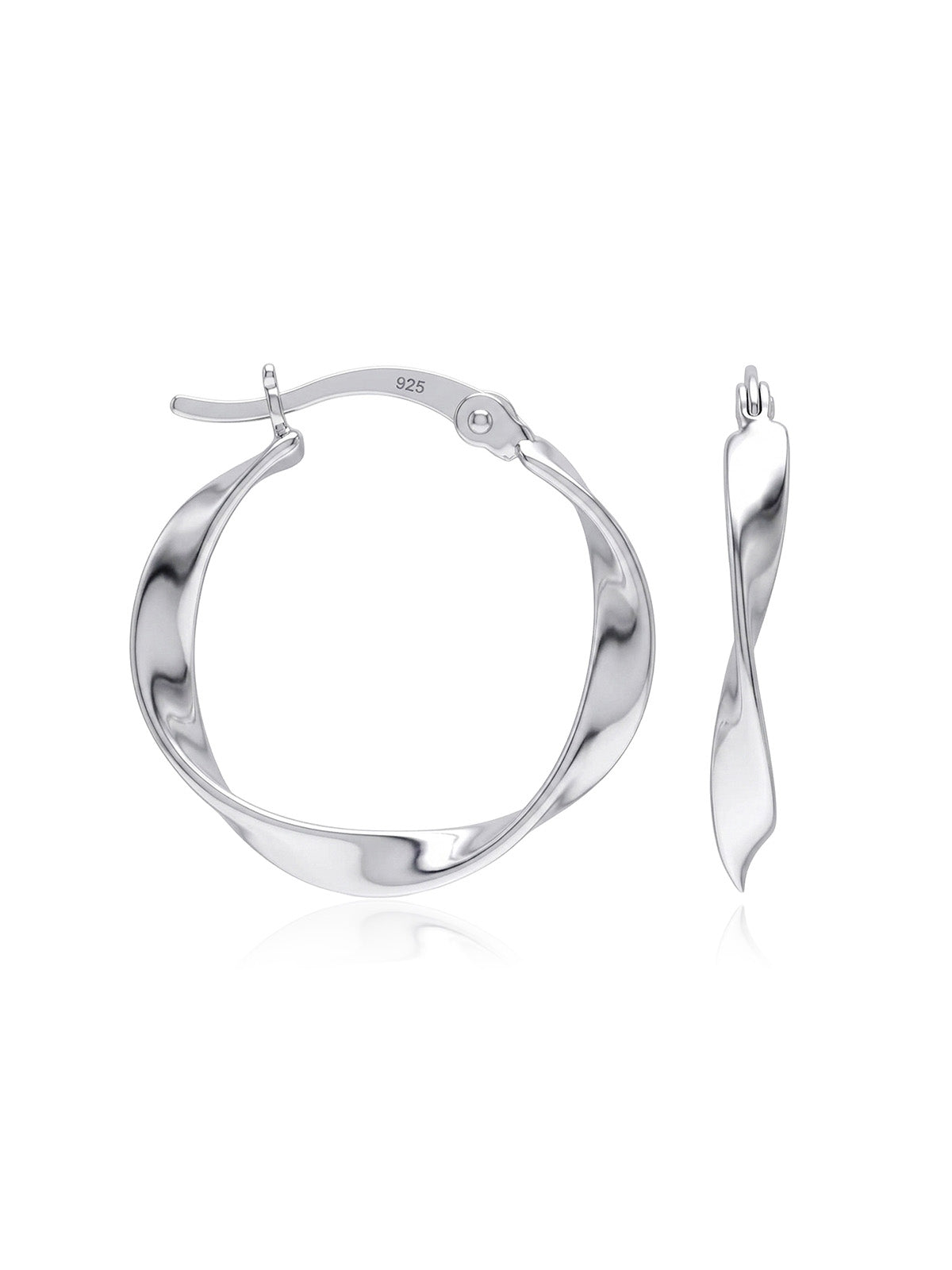Spira Twisted Spiral Click-Top Women's Hoop Earrings