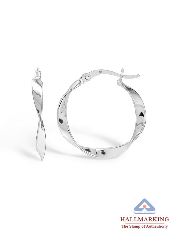 Twisted Spiral Click-Top Hoops