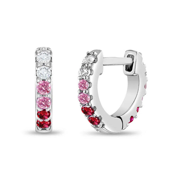 925 Sterling Silver Cubic Zirconia Extra Small Huggie Hoop Earrings for 4 and above Years Children | Gifts for Kids