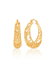925 Sterling Silver Jewellery | 14K Flash-Gold Plated Ishara Love Hoops | acpl-ecom.myshopify.com