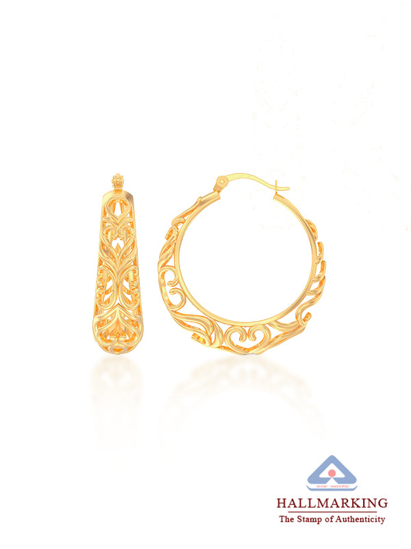 14K Gold Plated Ishara Love Hoops