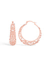 14K Rose-Gold Plated Ishara Love Hoops