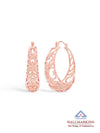 14K Rose-Gold Plated Ishara Love Hoops