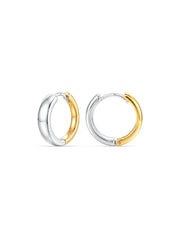 Liora Two-Tone Mini Huggie Hoop Earrings