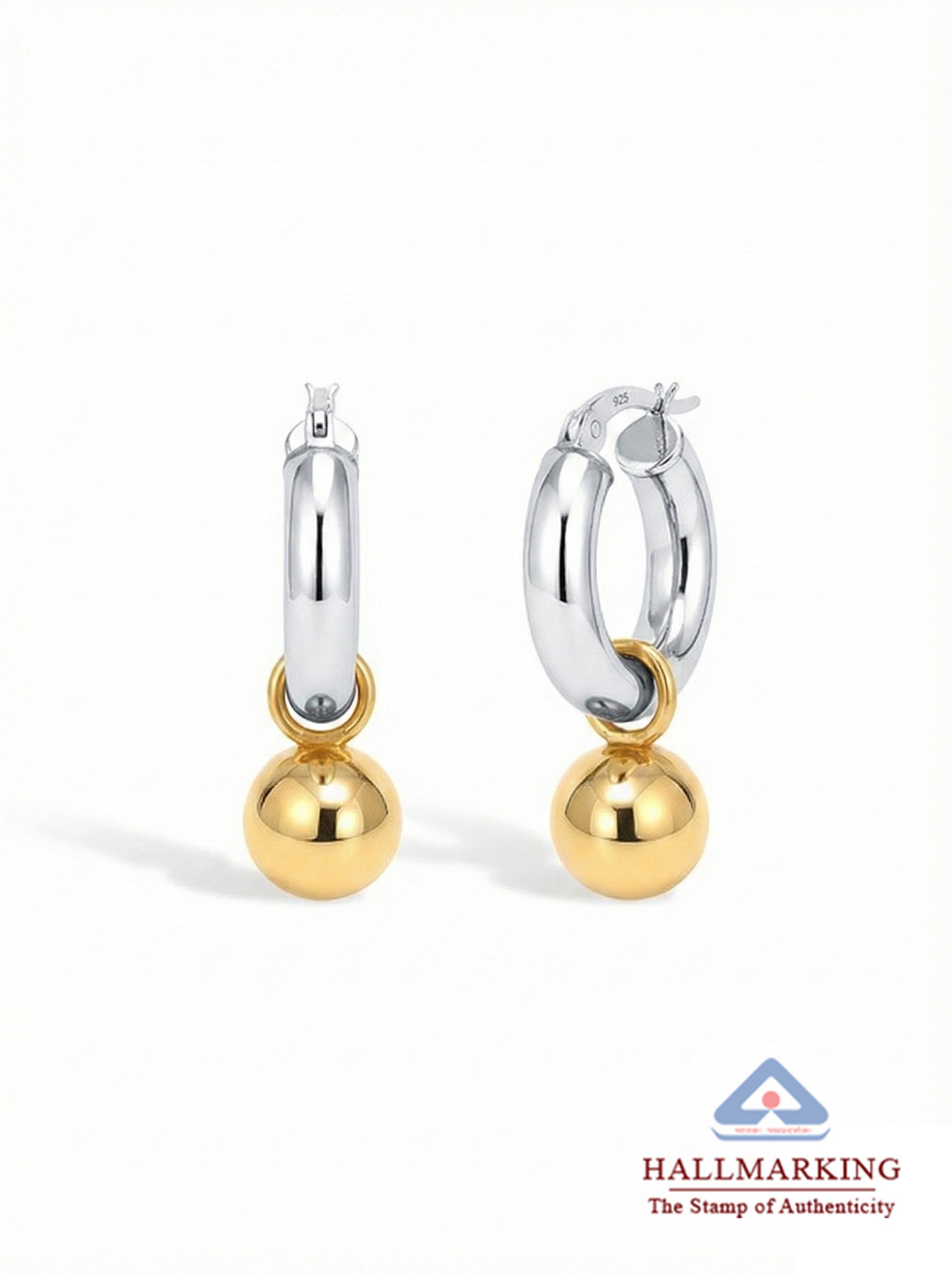 14K Gold-Plated Ora Ball Drop Hoop Earrings