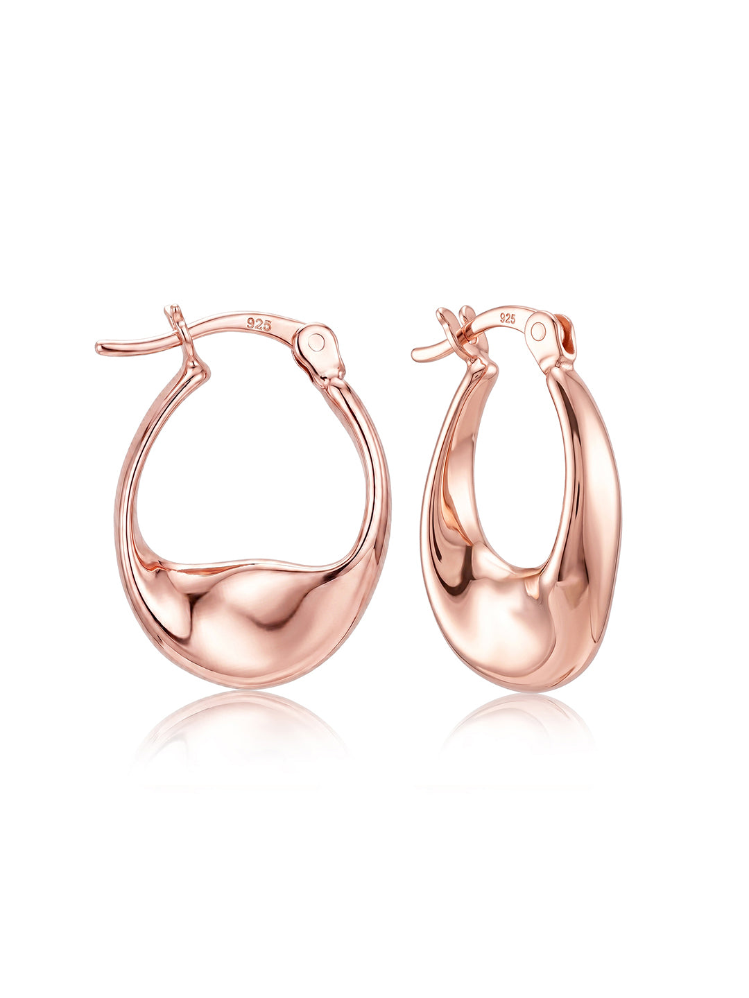 14K Rose-Gold Plated Nirva Twisted Hoop Earrings