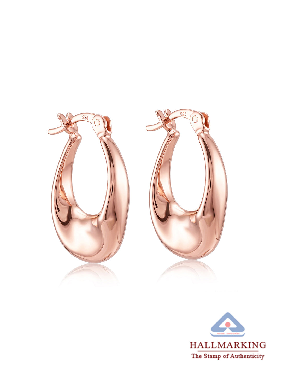 14K Rose-Gold Plated Nirva Twisted Hoop Earrings