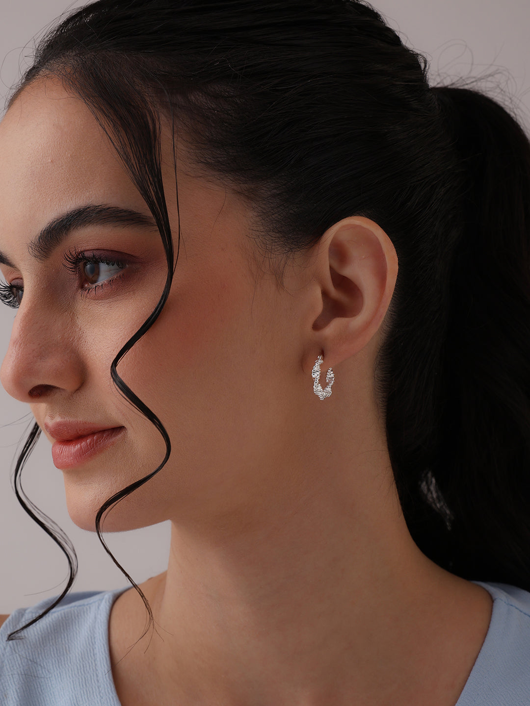 Charming Twisted Round Hoop Earrings