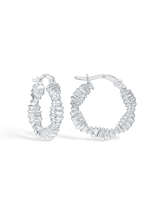 Charming Twisted Round Hoop Earrings