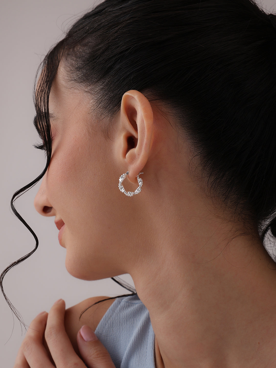 Charming Twisted Round Hoop Earrings