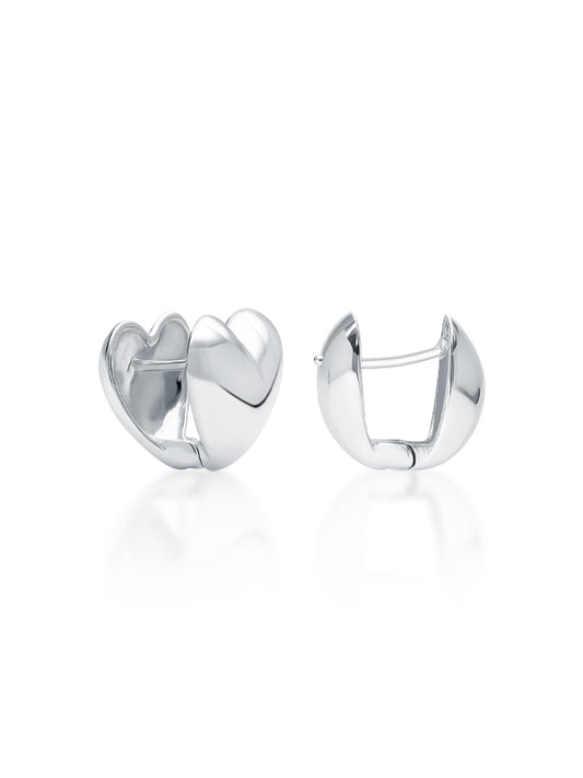 Amora Heart Hoop Earrings