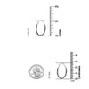 925 Sterling Silver Oval Twisted Hoop Earrings for Women