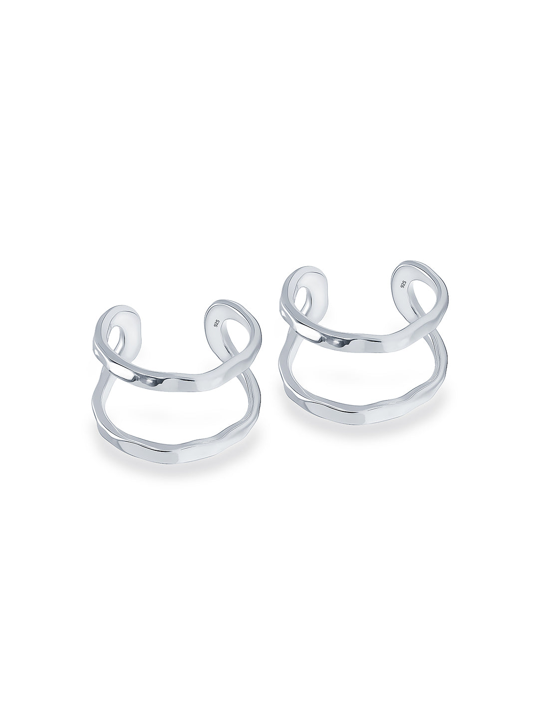Silver Floral Ear Cuff
