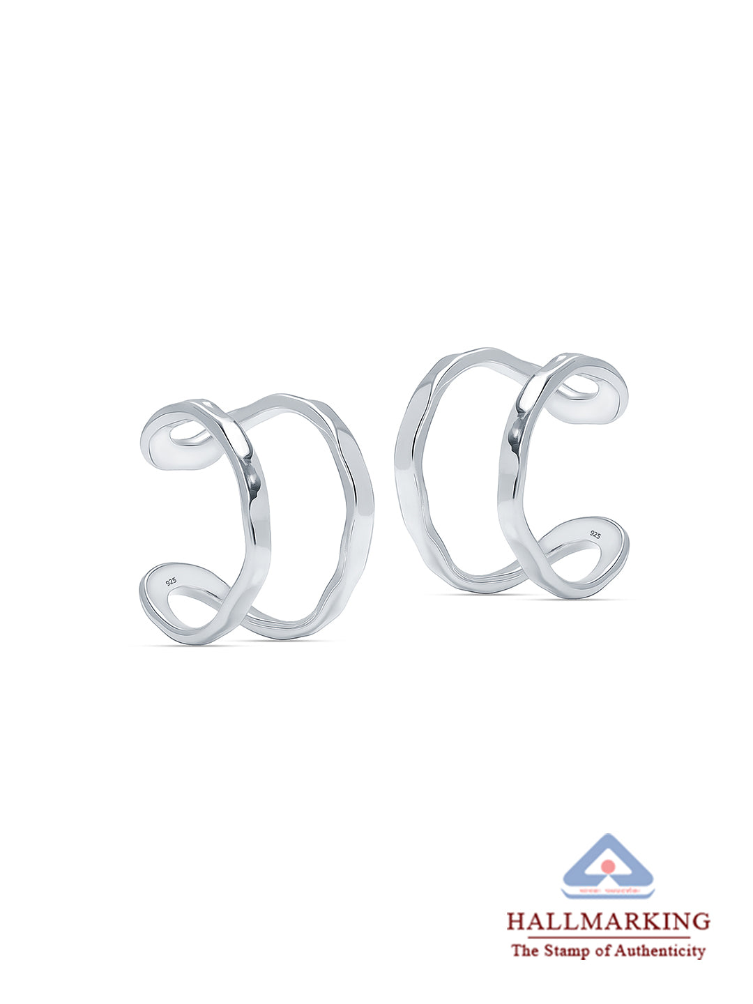 Silver Floral Ear Cuff
