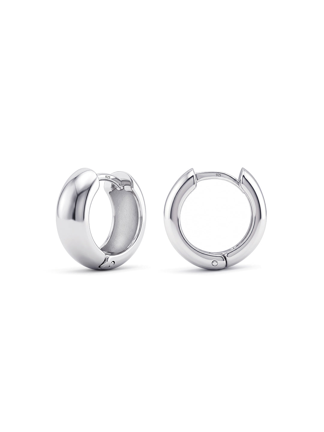 Men’s Silver Huggie Earrings