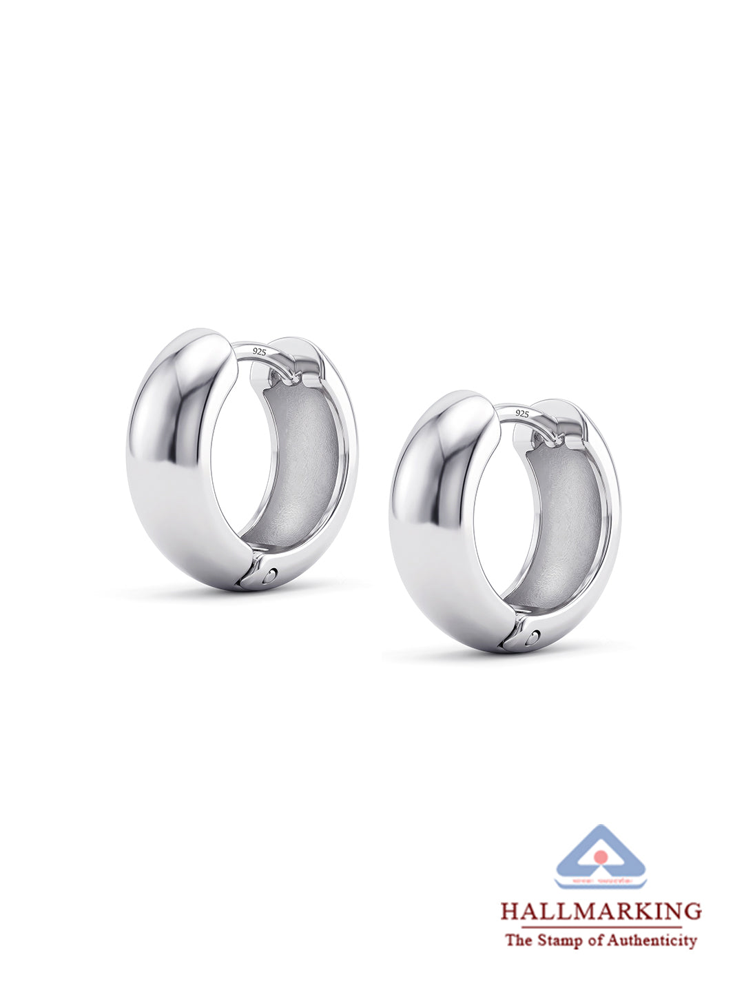 Men’s Silver Huggie Earrings