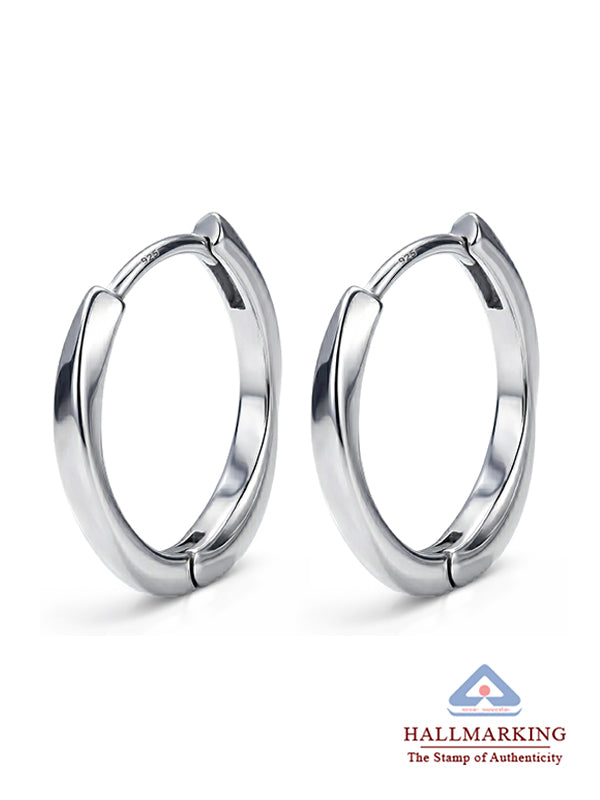 Retro Style Round Huggie Hoop Earring