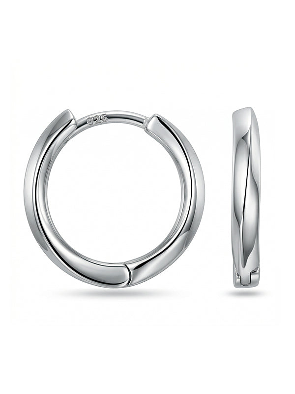 Retro Style Round Huggie Hoop Earring
