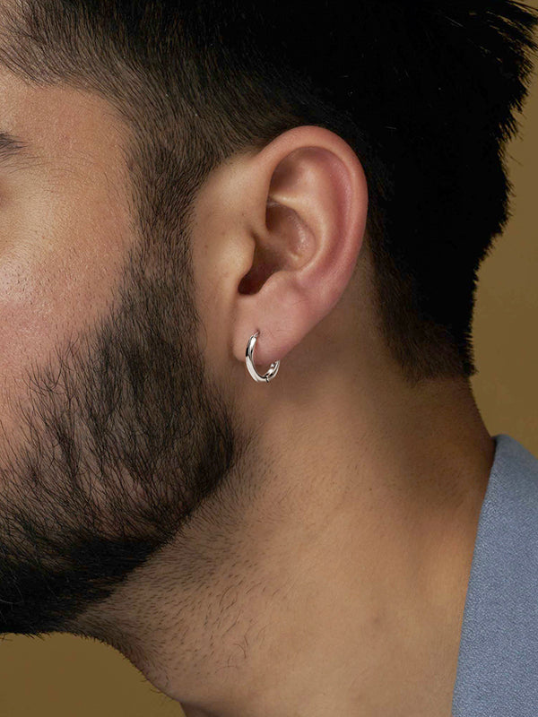 Retro Style Round Huggie Hoop Earring