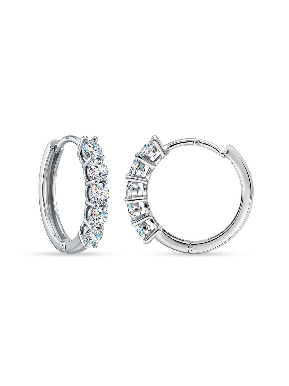 Stellina Moissanite Women's Huggie Earrings