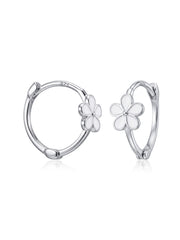 Margherita Daisy Charm Women's Huggie Earrings