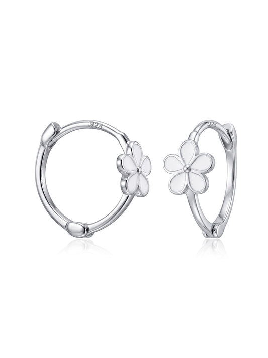 Margherita Daisy Charm Women's Huggie Earrings