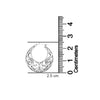 925 Sterling Silver Antique Round Textured Filigree Hoop Earrings for Women
