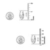 925 Sterling Silver Antique Filigree Hoop Earrings for Teen Women