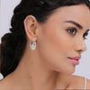 925 Sterling Silver Antique Filigree Hoop Earrings for Teen Women