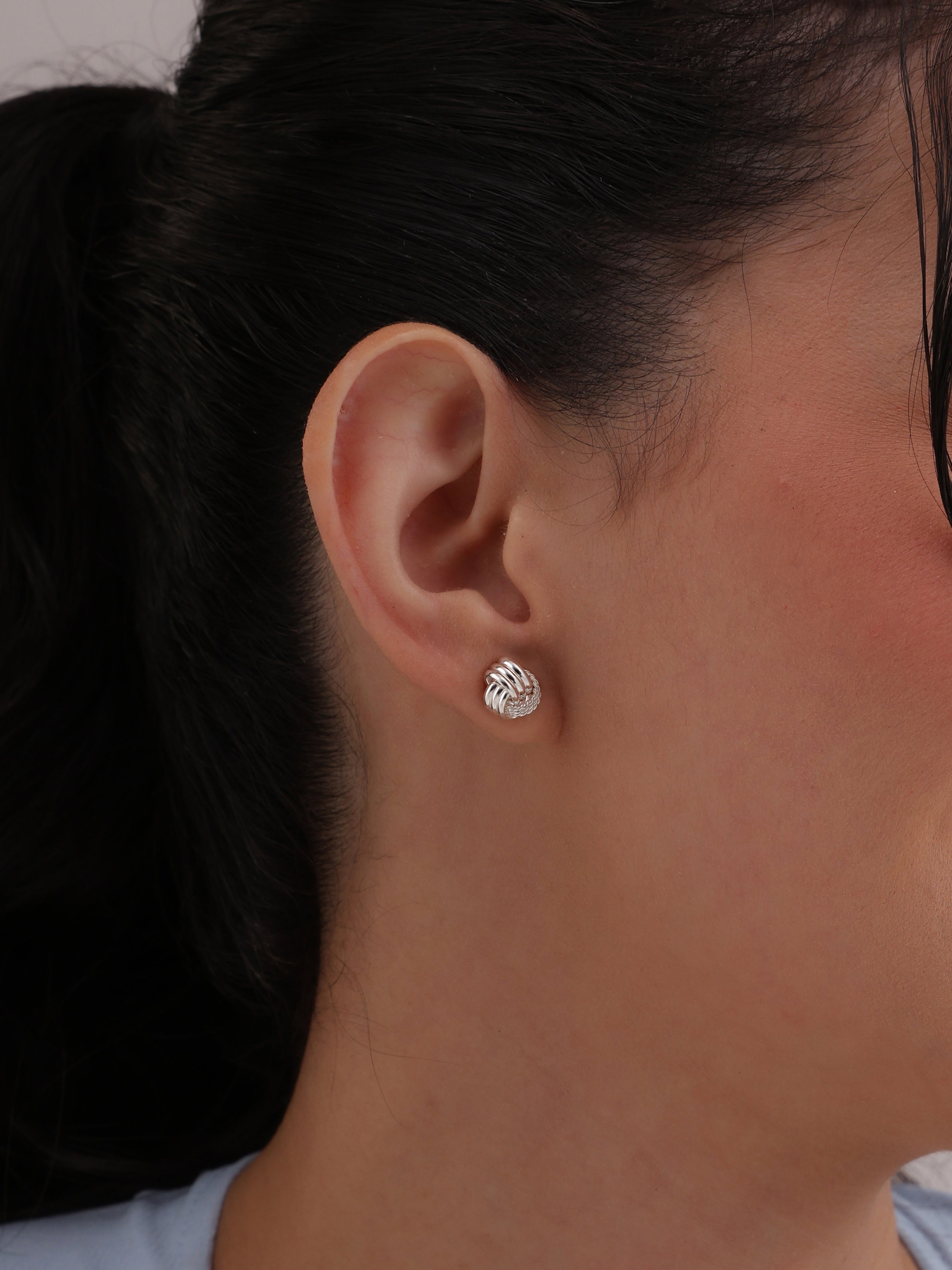 Silver Classic Stud Earrings