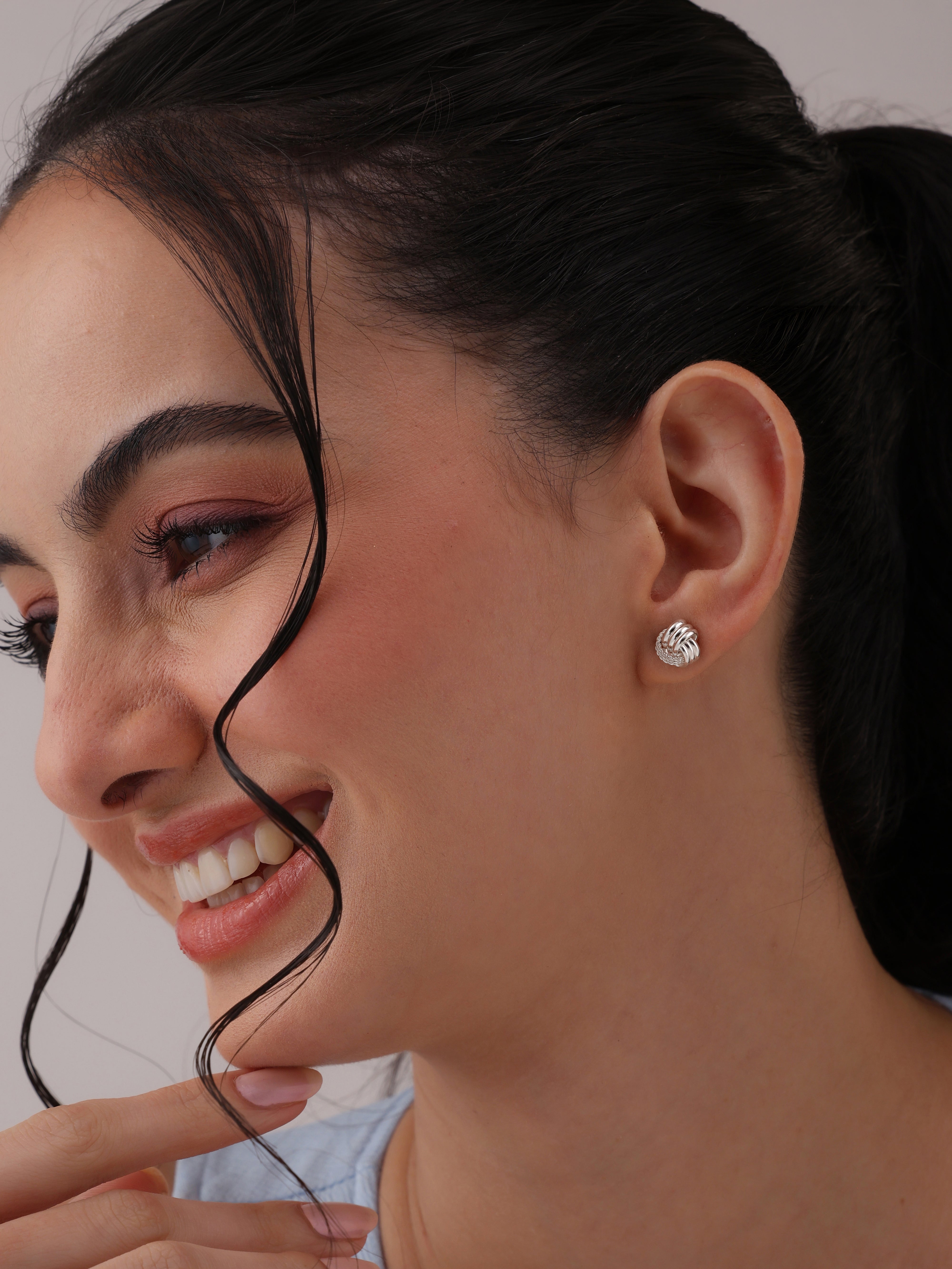 Silver Classic Stud Earrings