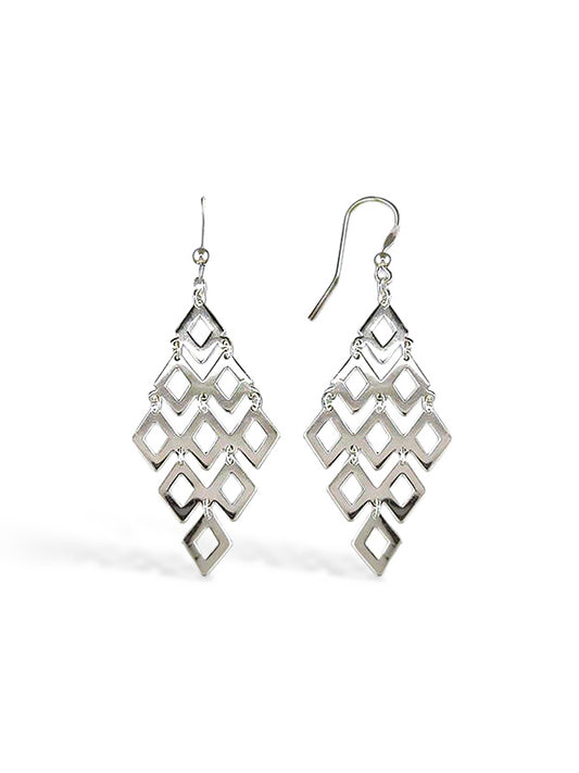 Diamond-Shape Drop Earrings