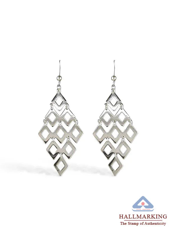 Diamond-Shape Drop Earrings